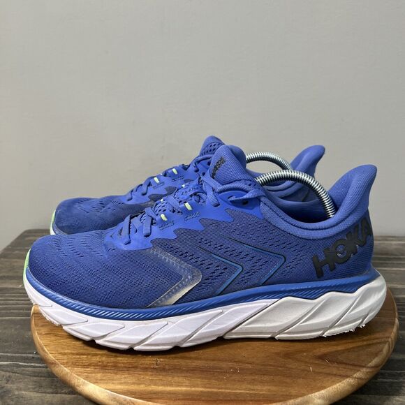 Hoka One One Mens Size 10 D Arahi 5 1115010 DBBCK Blue Running Shoes Sneakers - Picture 1 of 9